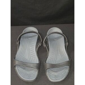 Crocs Kids Sloane Embellished Sandal Black Mary Jane Comfortable Shoes Size 6